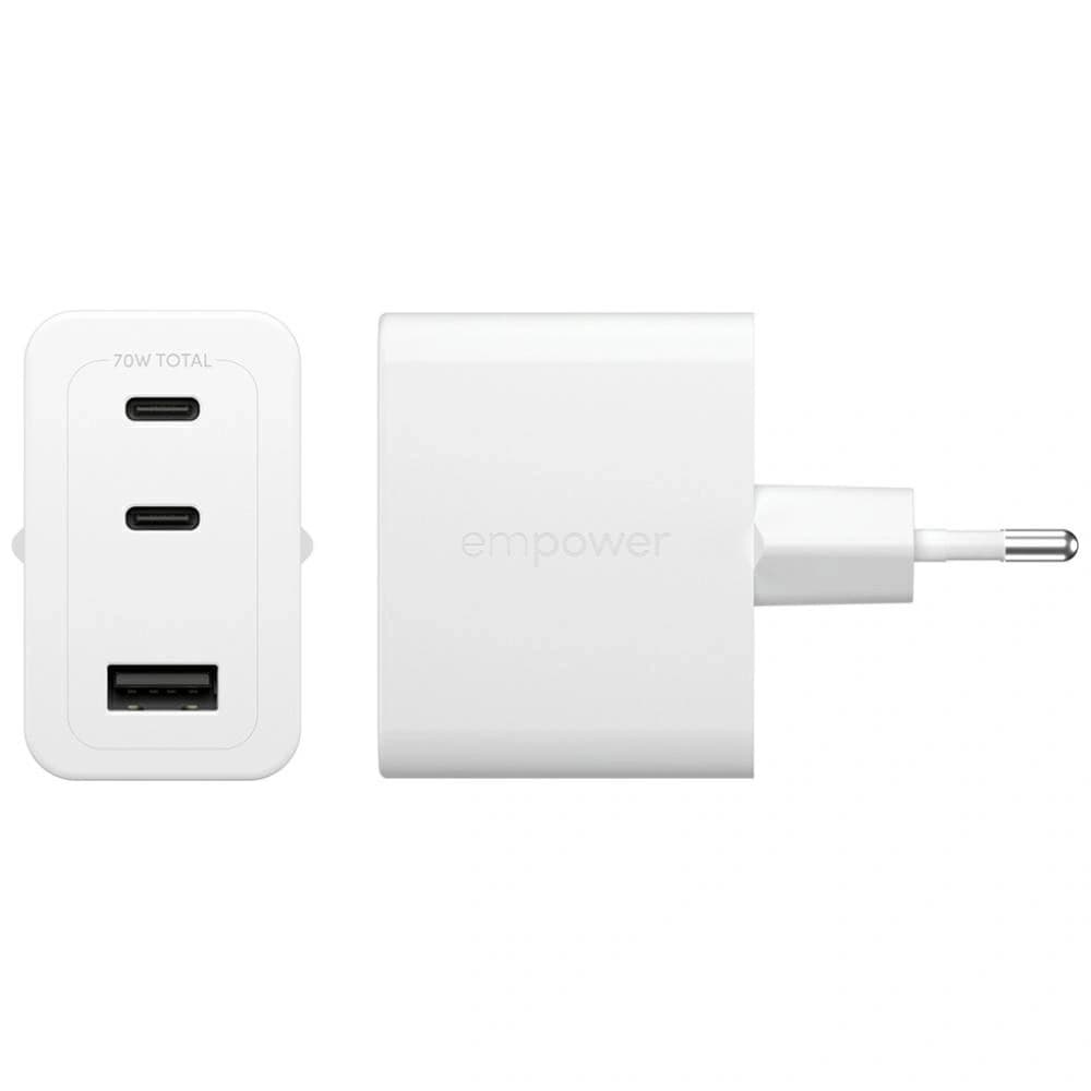 Empower od PanzerGlass Turbo 70W 2xUSB-C USB-A stříbrno-bílá Nástěnná nabíječka
 - 3