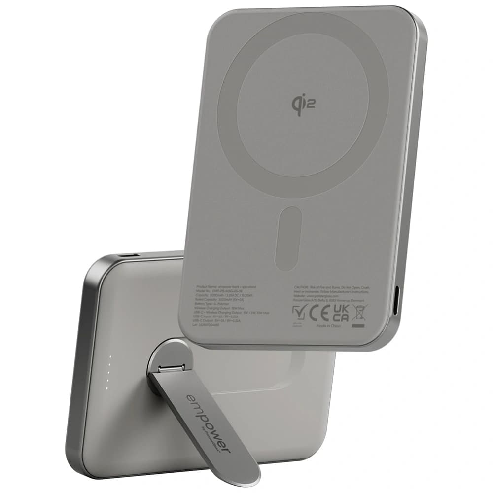 Empower Power Bank by PanzerGlass Bank w. Spin Stand 5000mAh titán
 - 2