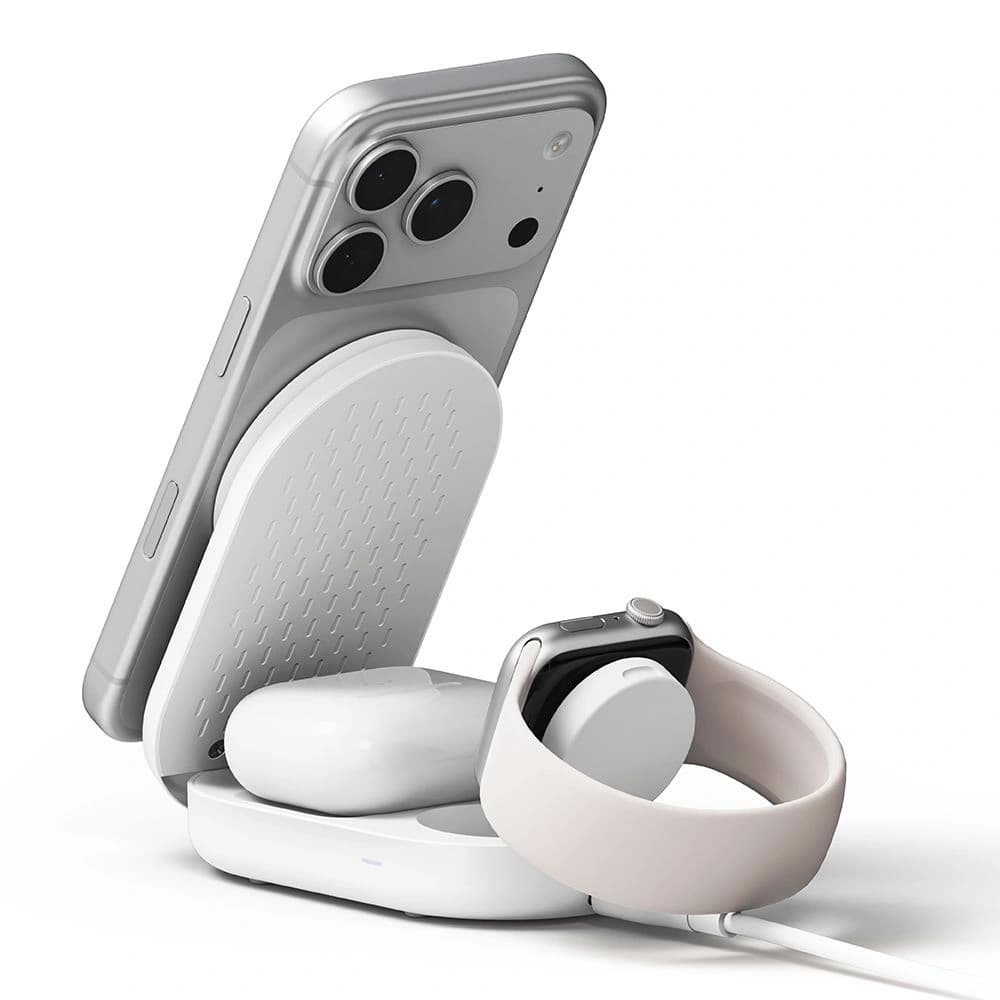 Ringke Qi2.2 25w 3in1 Încărcător Wireless Magnetic MagSafe Alb
 - 3