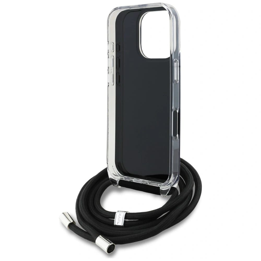 Karl Lagerfeld IML Crossbody Karl&Choupette Head Apple iPhone 16 Pro fekete
 - 6