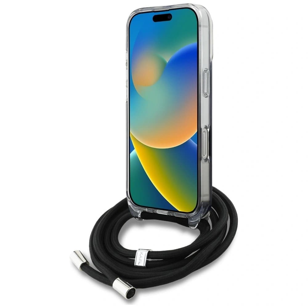 Karl Lagerfeld IML Crossbody Karl&Choupette Head Apple iPhone 16 Pro Max černý
 - 4