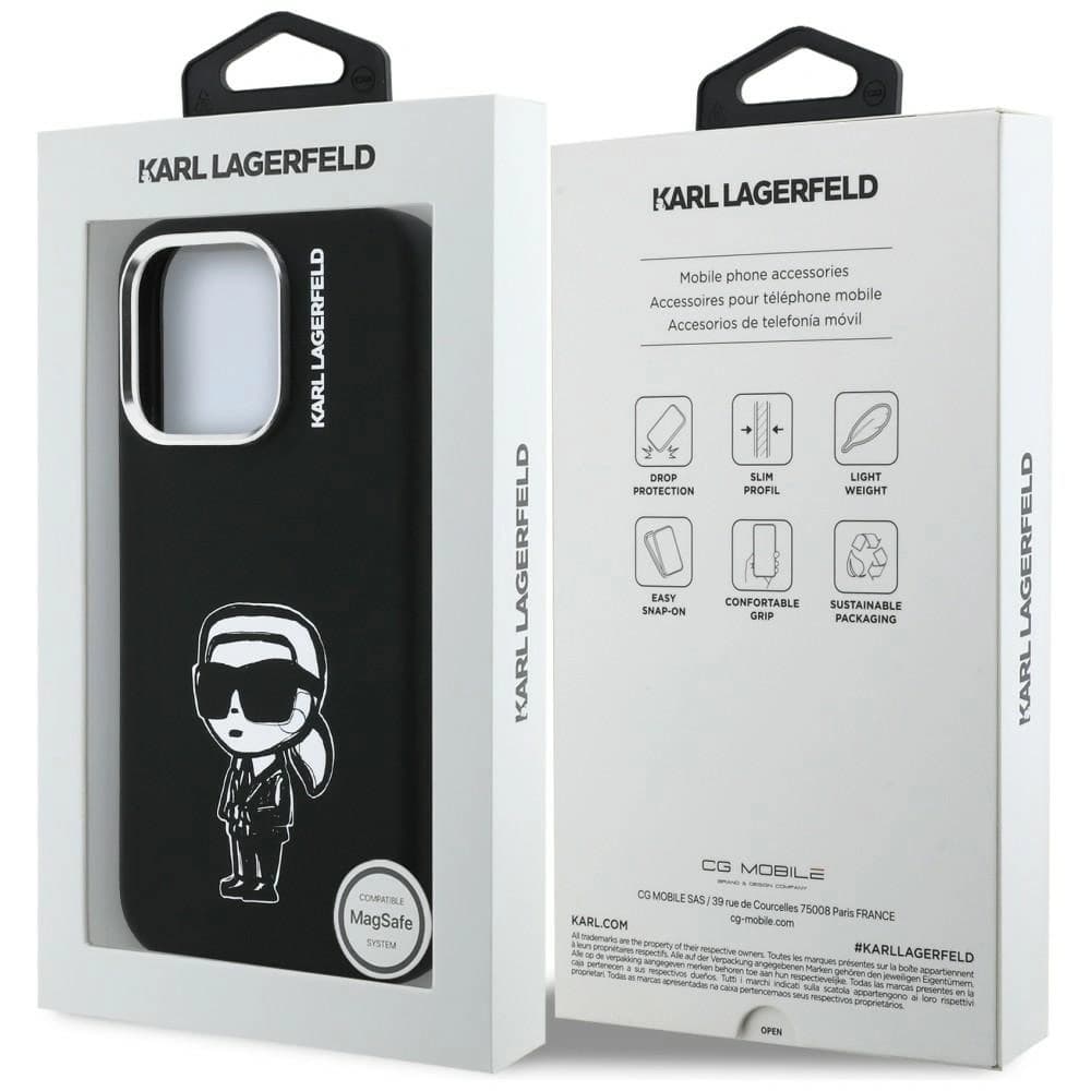 Karl Lagerfeld Silicone Karl Sketch MagSafe Apple iPhone 16 Pro Max černý
 - 8