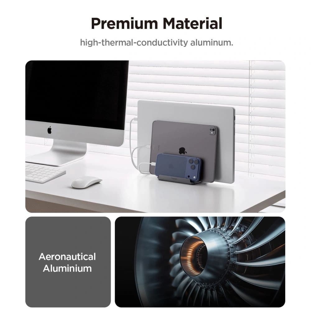 Spigen LD208S4 Függőleges Laptop Állvány Űrszürke
 - 9