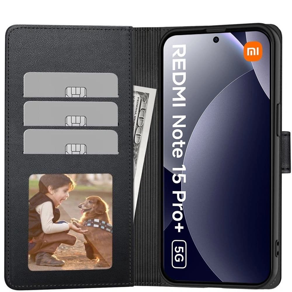 Tech-Protect Wallet Xiaomi Redmi Note 15 Pro+ Plus 5G Matt Schwarz
- 2