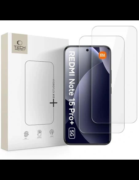 Tech-Protect Hydroflex Fit+ Xiaomi Redmi Note 15 Pro+ Plus 5G Klar [2 PACK]