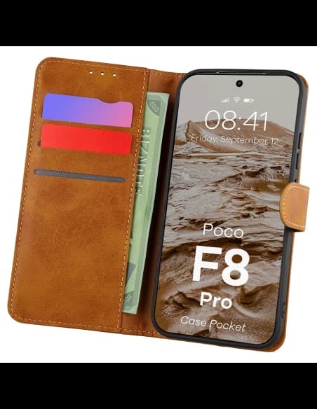 Bizon Case Pocket Xiaomi POCO F8 Pro brown