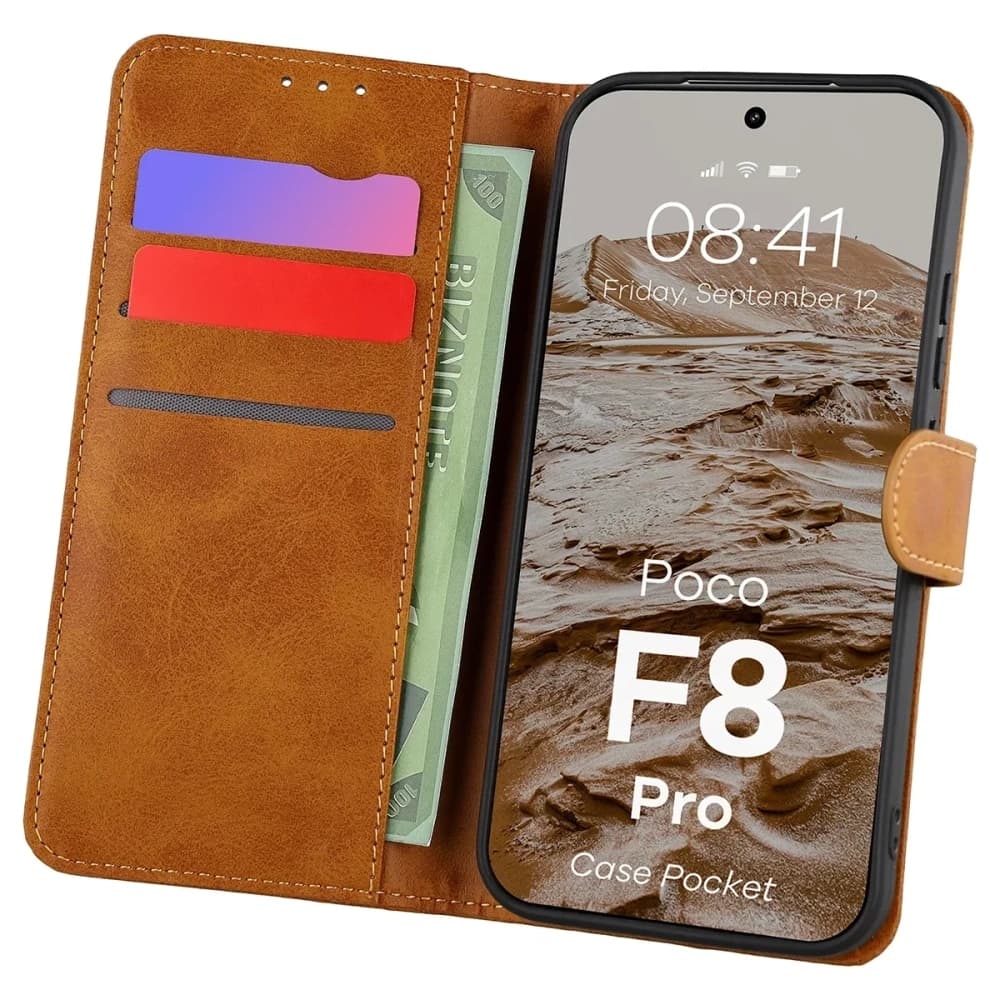 Bizon Case Pocket Xiaomi POCO F8 Pro brown - 1