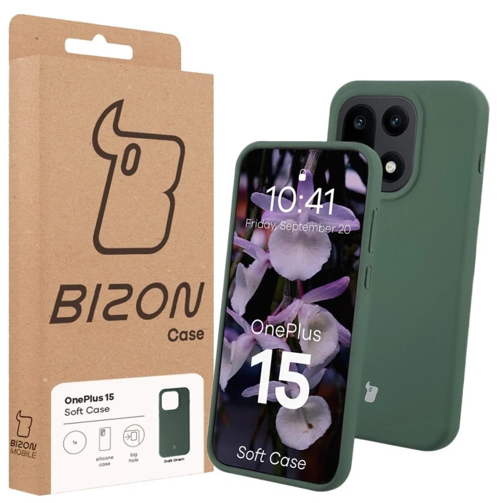 Carcasă Bizon Soft OnePlus 15 verde închis
 - 7