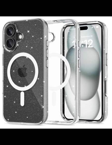 [CR] Etui Tech-protect Flexair Hybrid MagSafe Apple iPhone 16 Glitter