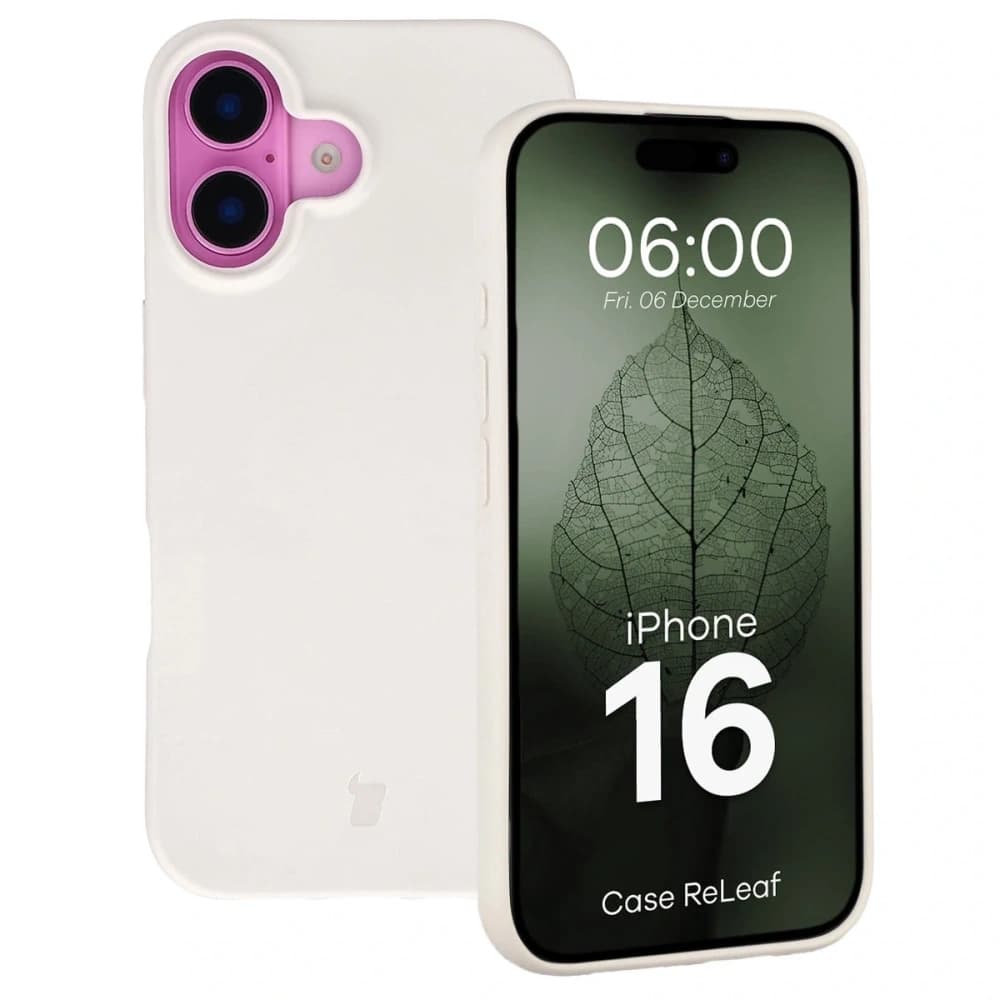 Bizon Case ReLeaf Apple iPhone 16 alb
 - 1