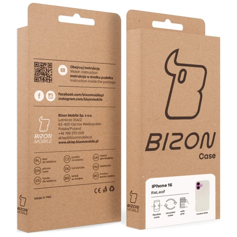 Bizon Case ReLeaf Apple iPhone 16 alb
 - 7