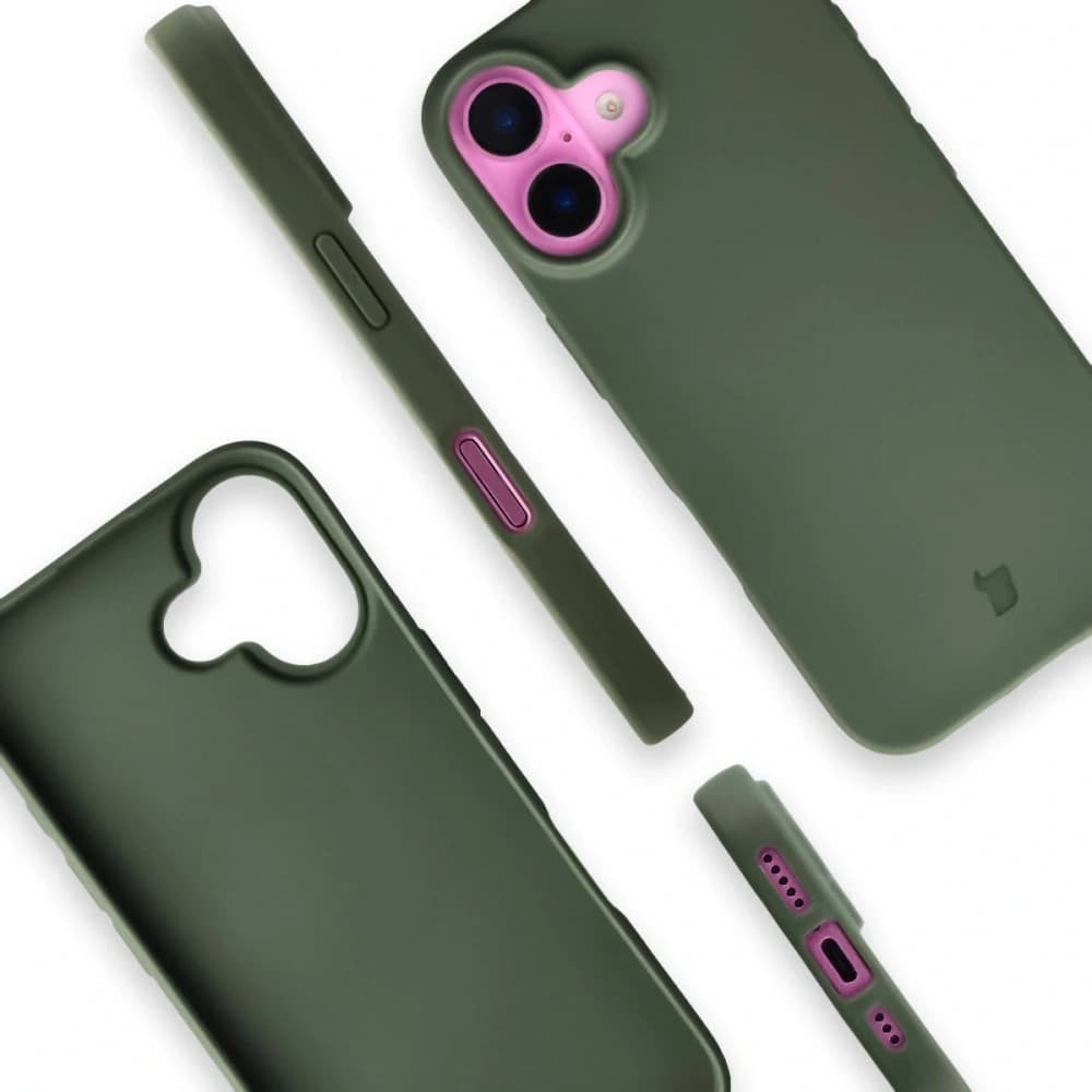 Bizon Case ReLeaf Apple iPhone 16 verde închis
 - 4