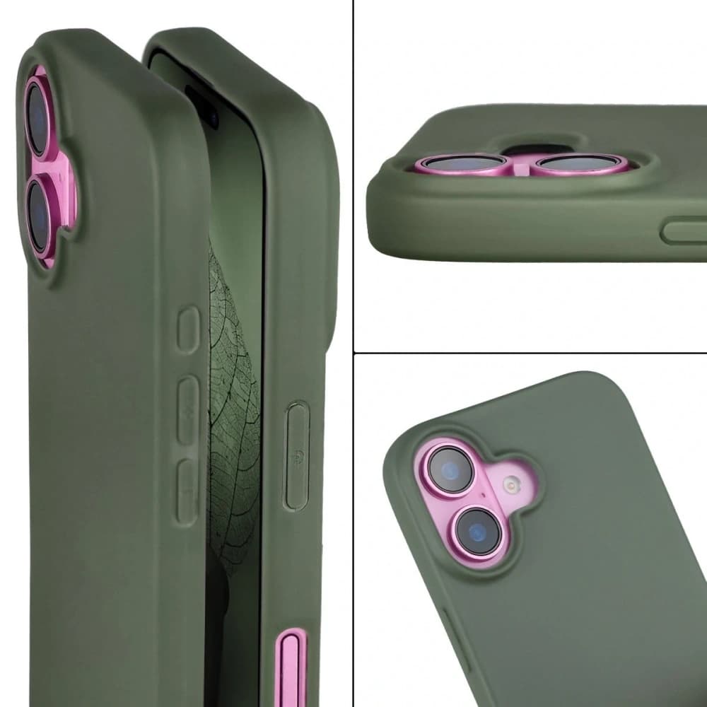 Bizon Case ReLeaf Apple iPhone 16 verde închis
 - 5
