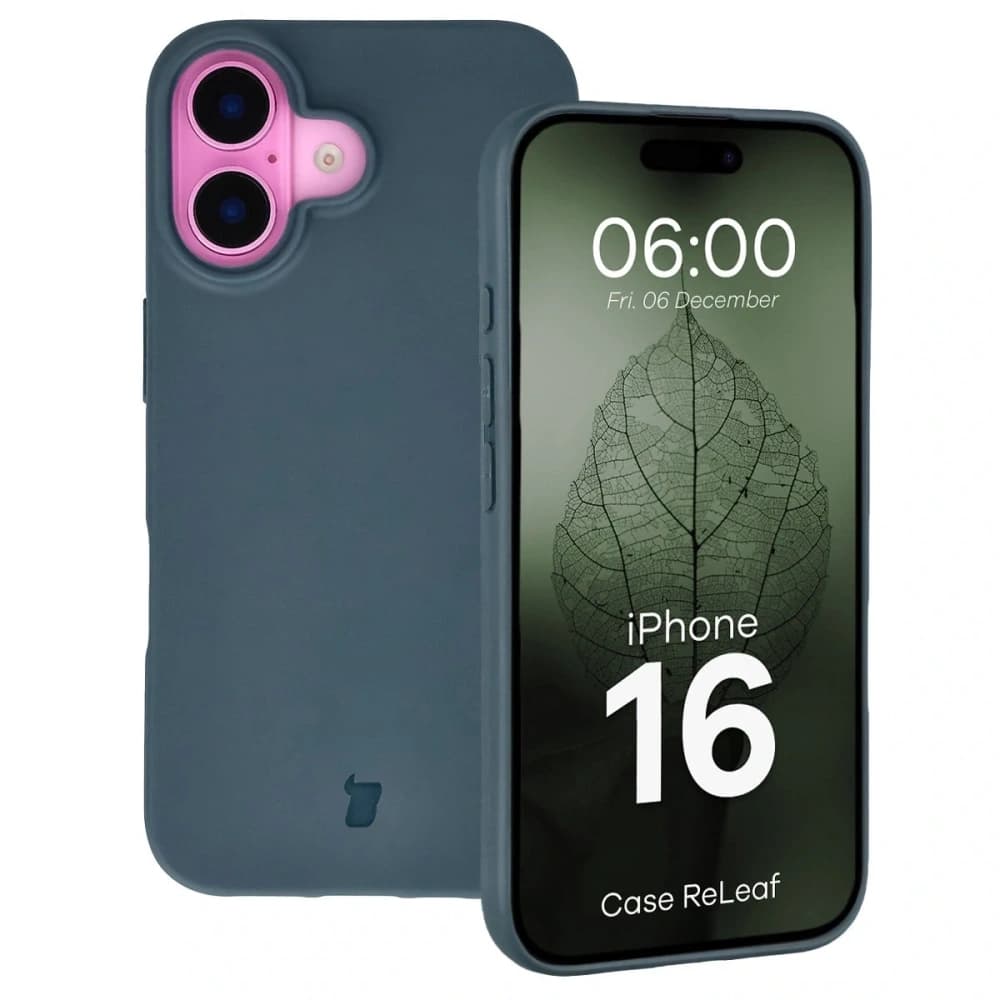 Bizon Case ReLeaf Apple iPhone 16 tmavě modrá
 - 1