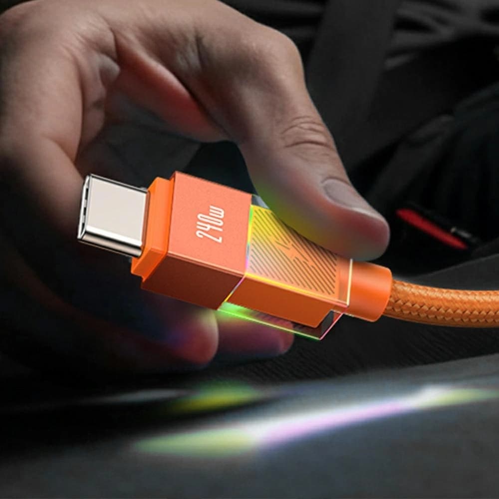 USAMS SJ777 PD 240W Cablu USB-C / USB-C 1.2m oxidat
 - 4