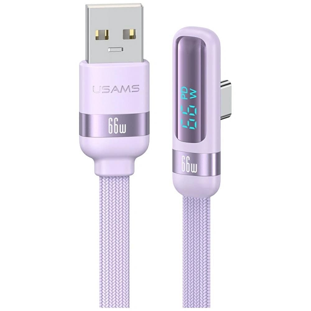 USAMS US-SJ651 66W Cablu USB-A / USB-C 1.2m mov
 - 1