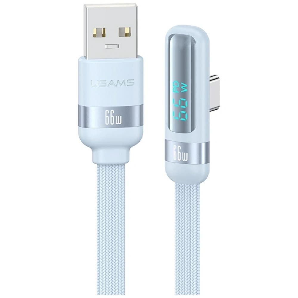 USAMS US-SJ651 66W USB-A / USB-C Kábel 1.2m kék
 - 1