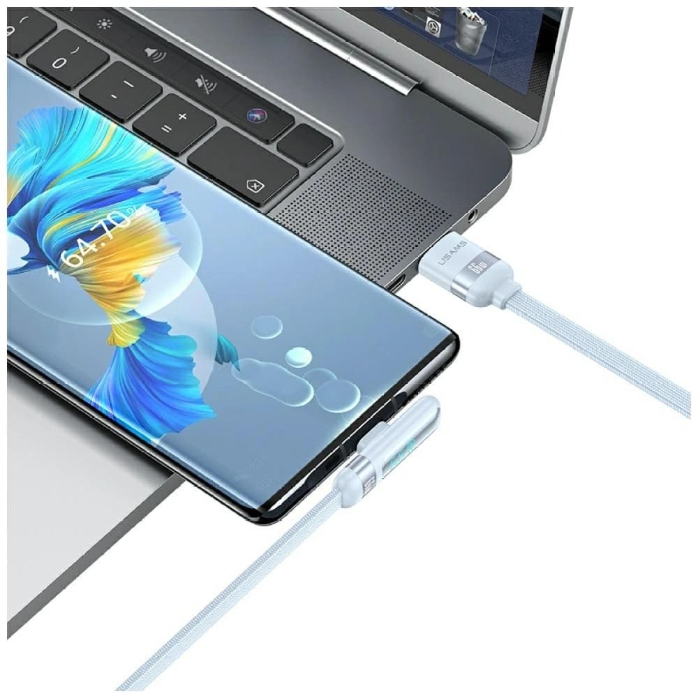 USAMS US-SJ651 66W USB-A / USB-C Kábel 1.2m kék
 - 3