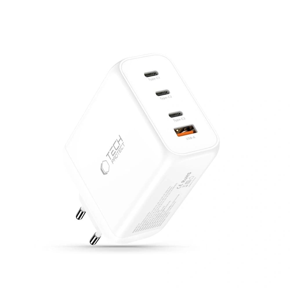 Tech-Protect NC200W-GAN 4-port Network Charger PD 200W / QC3.0 White - 2
