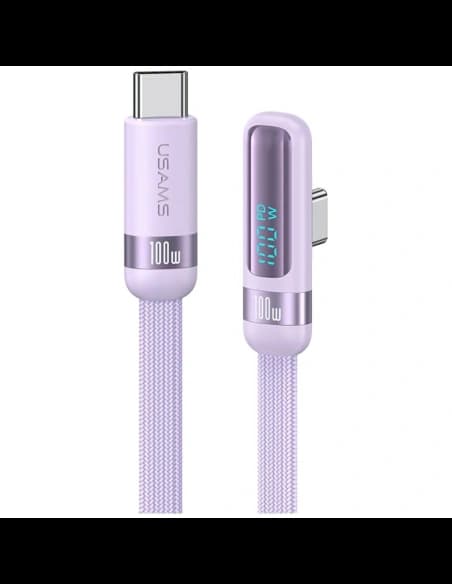 USAMS US-SJ653 PD 100W USB-C / USB-C Kábel 1.2m lila
