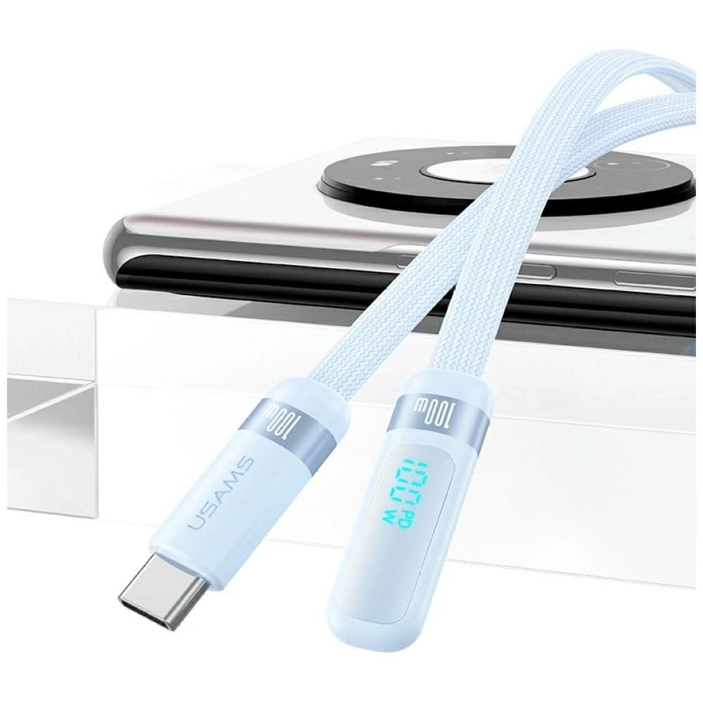 USAMS US-SJ653 PD 100W Cablu USB-C / USB-C 1.2m mov
 - 2