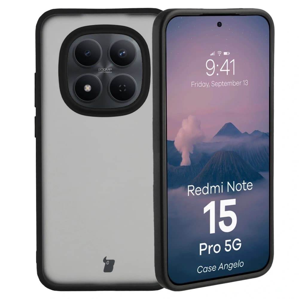 Bizon Case Angelo Xiaomi Redmi Note 15 Pro 5G smoked with a black frame - 1