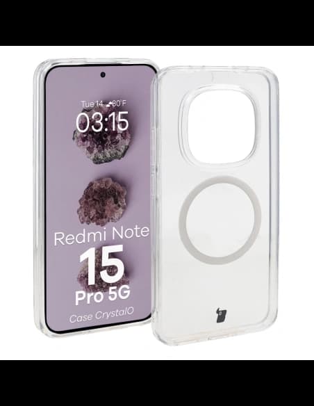 Bizon Case CrystalO Magnetic Xiaomi Redmi Note 15 Pro 5G clear