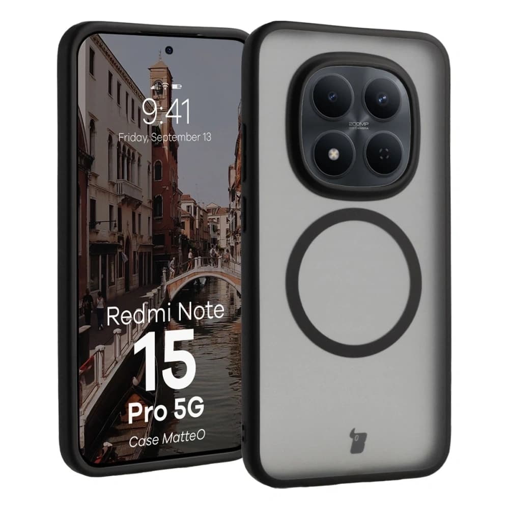 Bizon Case MatteO Magnetický Xiaomi Redmi Note 15 Pro 5G kouřově černý
 - 1