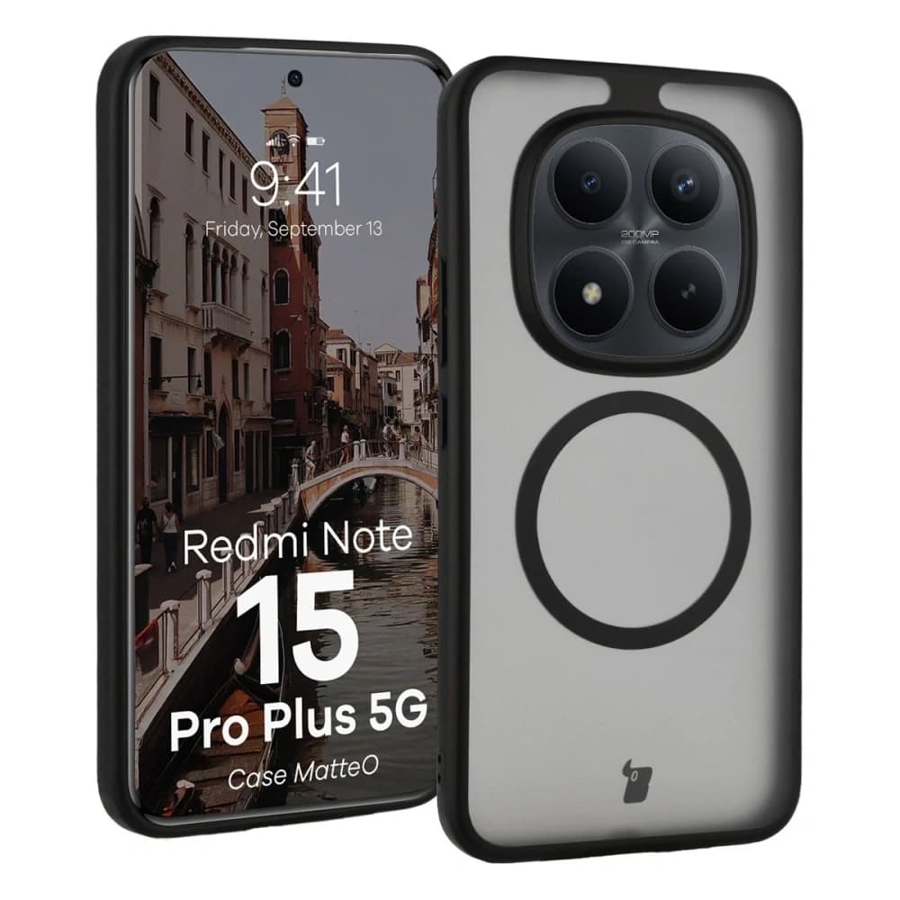 Bizon Case MatteO Magnetic Xiaomi Redmi Note 15 Pro+ Plus 5G rauchschwarz
 - 1