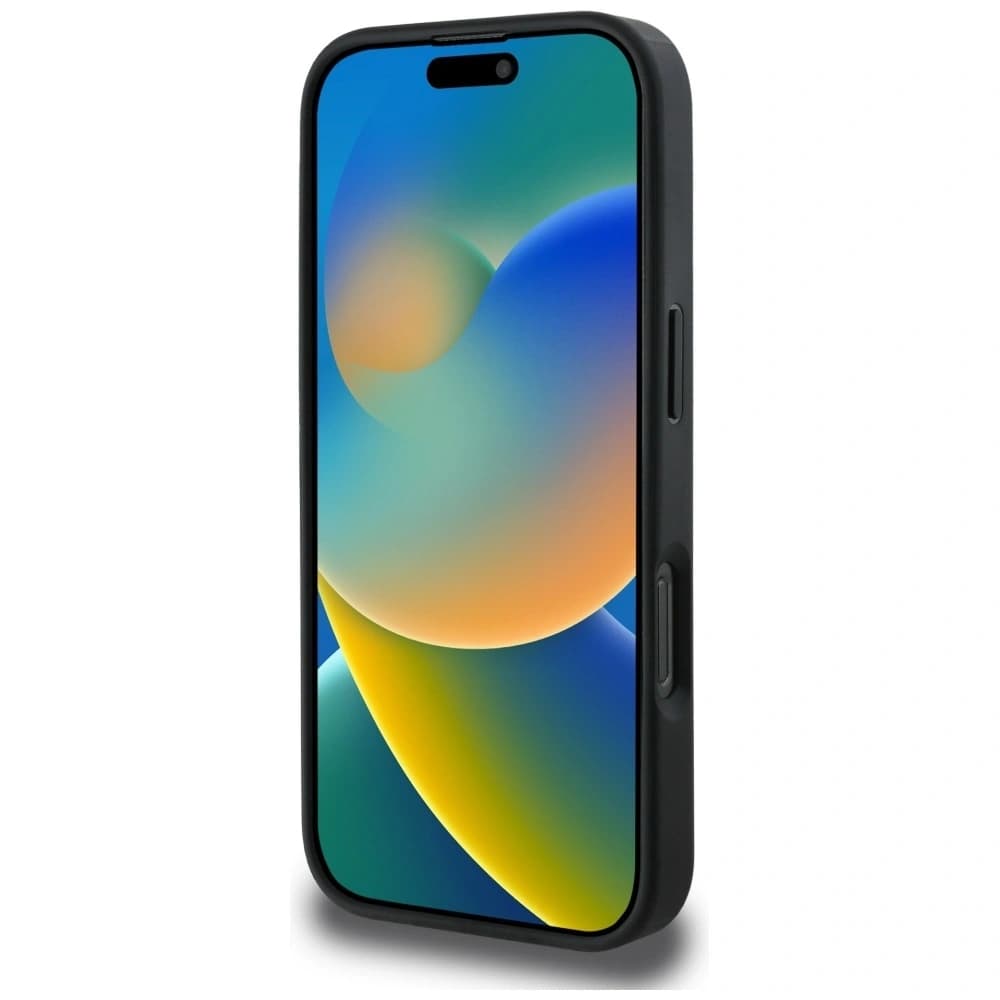 Karl Lagerfeld Grained Pattern & Logo MagSafe Apple iPhone 16 Pro Max negru
 - 5