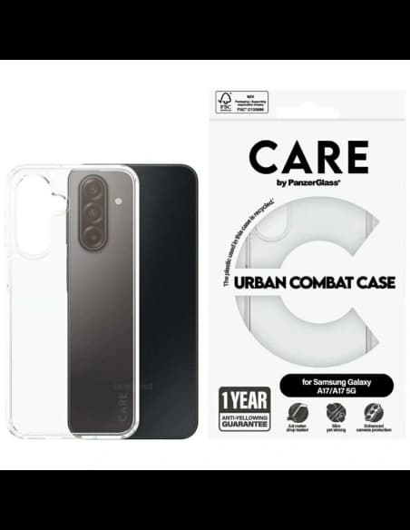 CARE by PanzerGlass Flagship Urban Combat Samsung Galaxy M17 5G / A17 / A17 5G átlátszó
