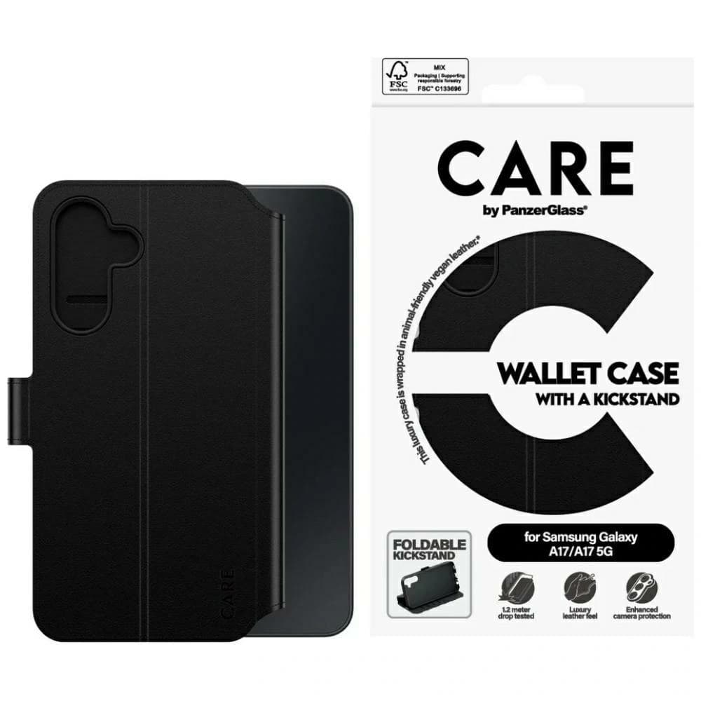 CARE by PanzerGlass Wallet Case M. Kickstand Samsung Galaxy M17 5G / A17 / A17 5G fekete
 - 1