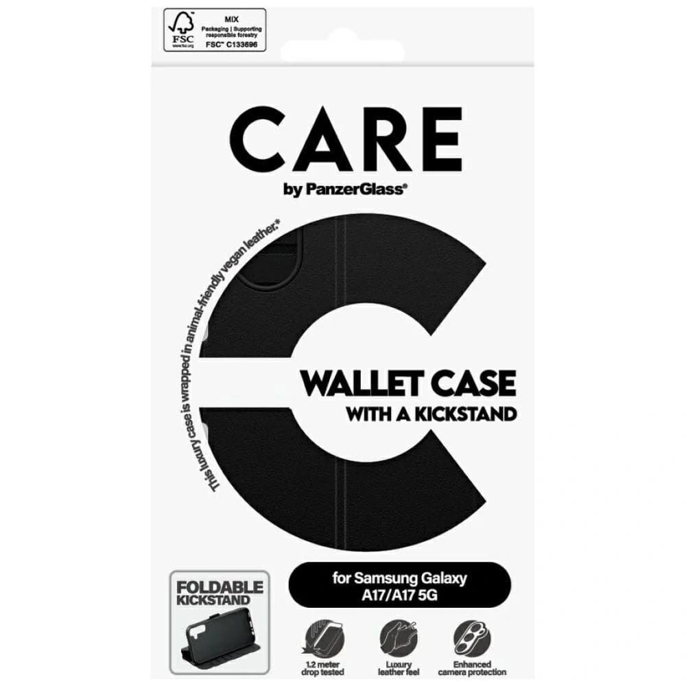 CARE by PanzerGlass Wallet Case M. Kickstand Samsung Galaxy M17 5G / A17 / A17 5G fekete
 - 5
