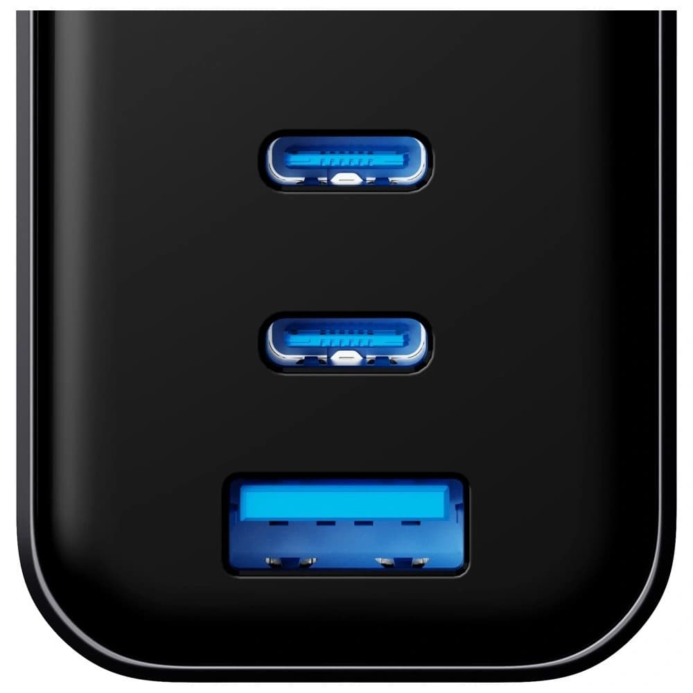 3MK InCharge Lumin PD 67W QC4+ PPS AFC FCP SCP USB-A 2xUSB-C TFT kijelzővel fekete
 - 4