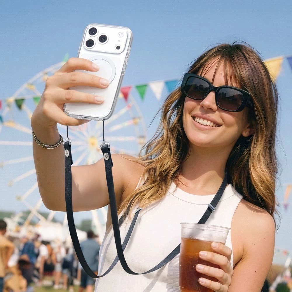 Spigen DA30l Lanyard Strap Crossbody Negru
 - 12