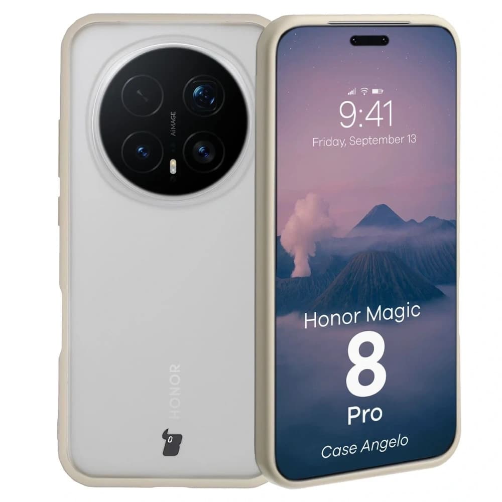 Bizon Case Angelo Honor Magic8 Pro poloprůhledný s béžovým rámem
 - 1