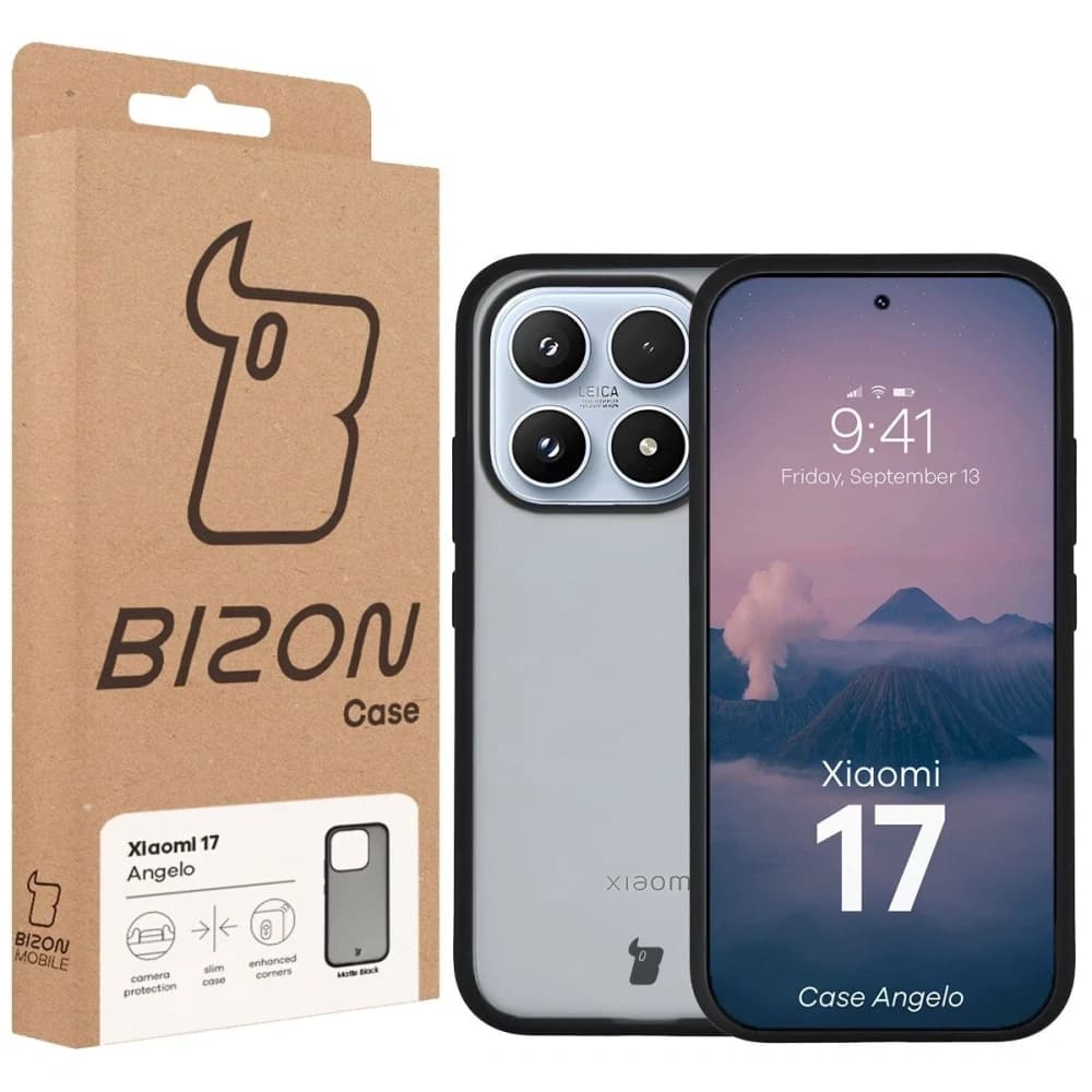 Bizon Case Angelo Xiaomi 17 füstös fekete kerettel
 - 6