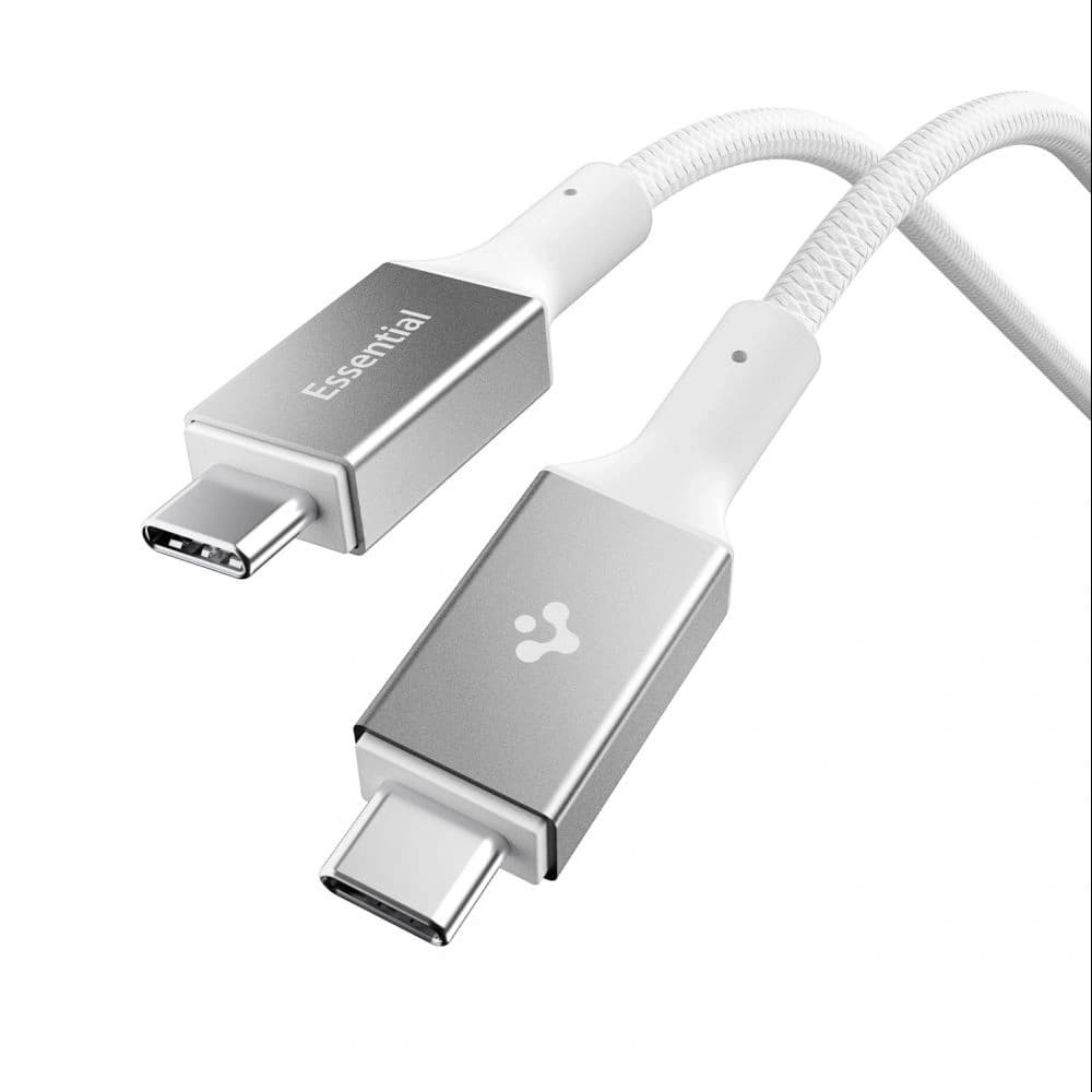 Spigen EB24015CC Essential USB-C Cable 240W 150cm Alb - 1