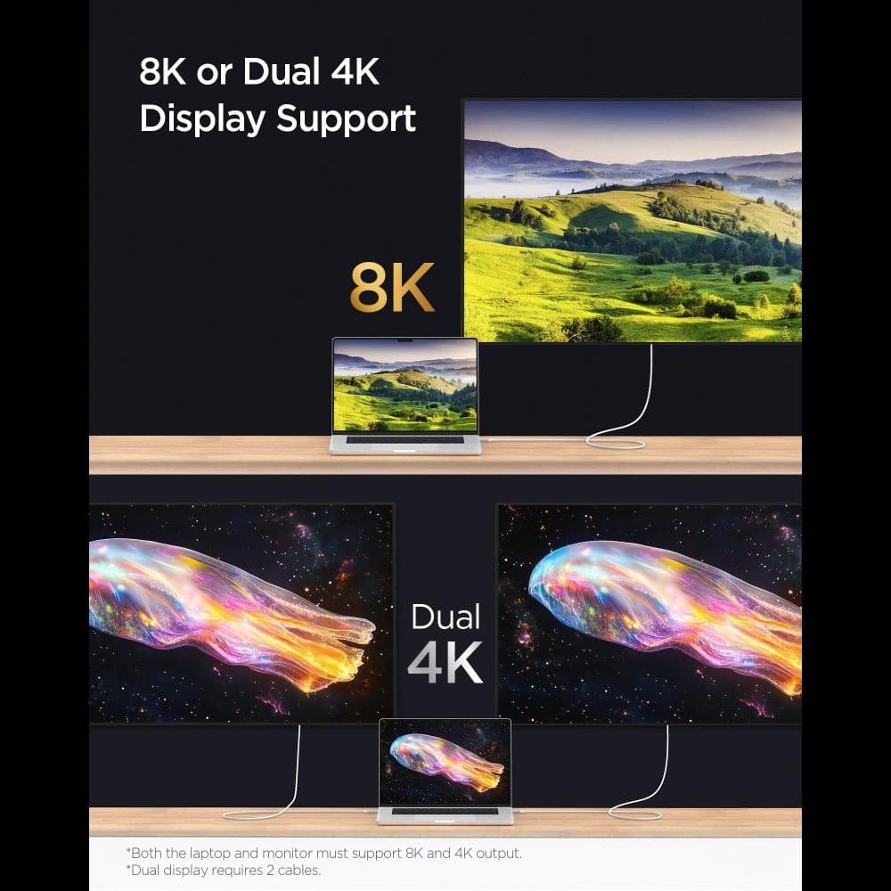 Spigen EB24015CC Essential USB-C Cable 240W 150cm Alb - 7