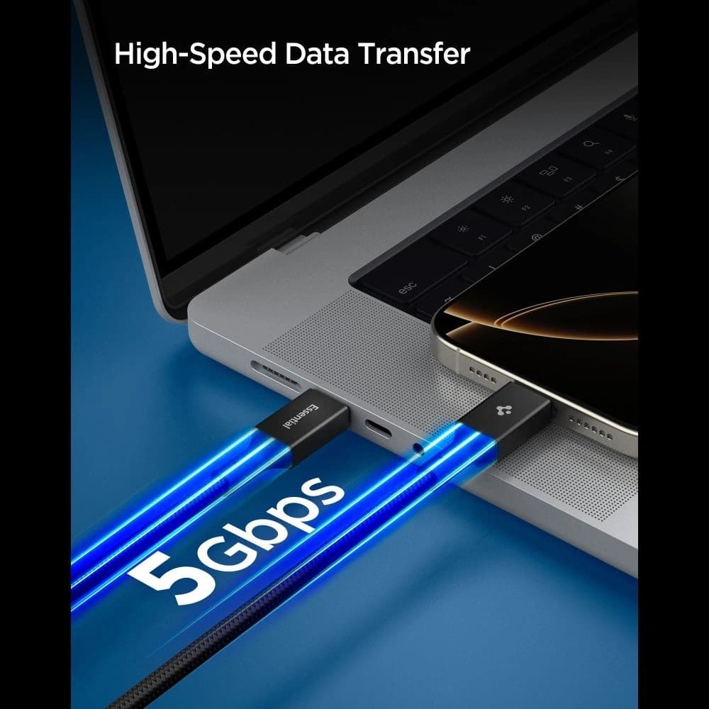 Spigen EB10015CC Essential USB-C Cable 100W 150cm Black - 6