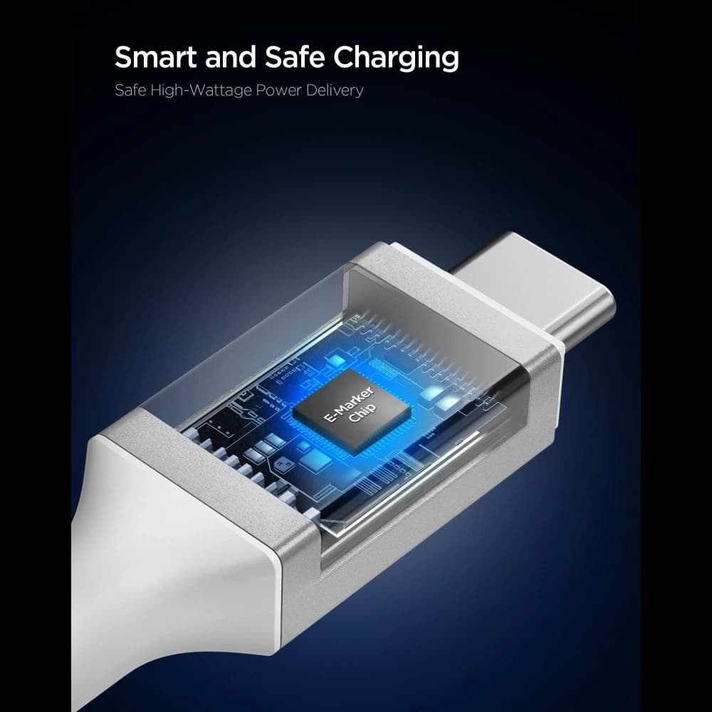 Kabel Spigen EB10015CC Essential USB-C Cable 100W 150cm White - 5