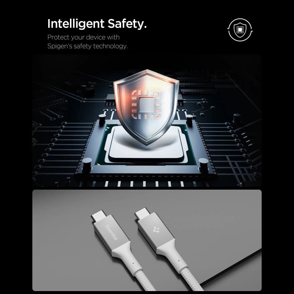 Kabel Spigen EB10015CC Essential USB-C Cable 100W 150cm White - 7