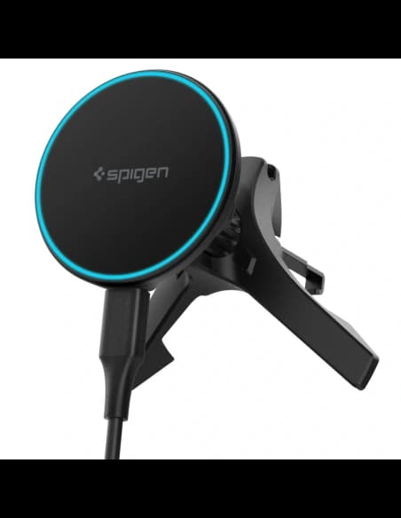 Spigen EV15MAQ Essential Magnetic MagSafe Vent Car Mount Wireless Charger 15W QI2 Negru