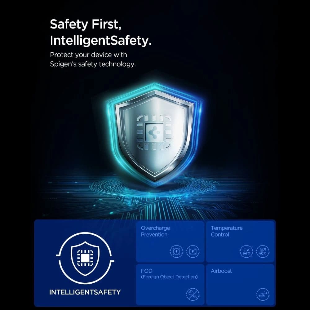 Spigen EF323MQ Essential 3in1 Magnetic MagSafe Wireless Charger 25W Qi2.2 Negru - 12