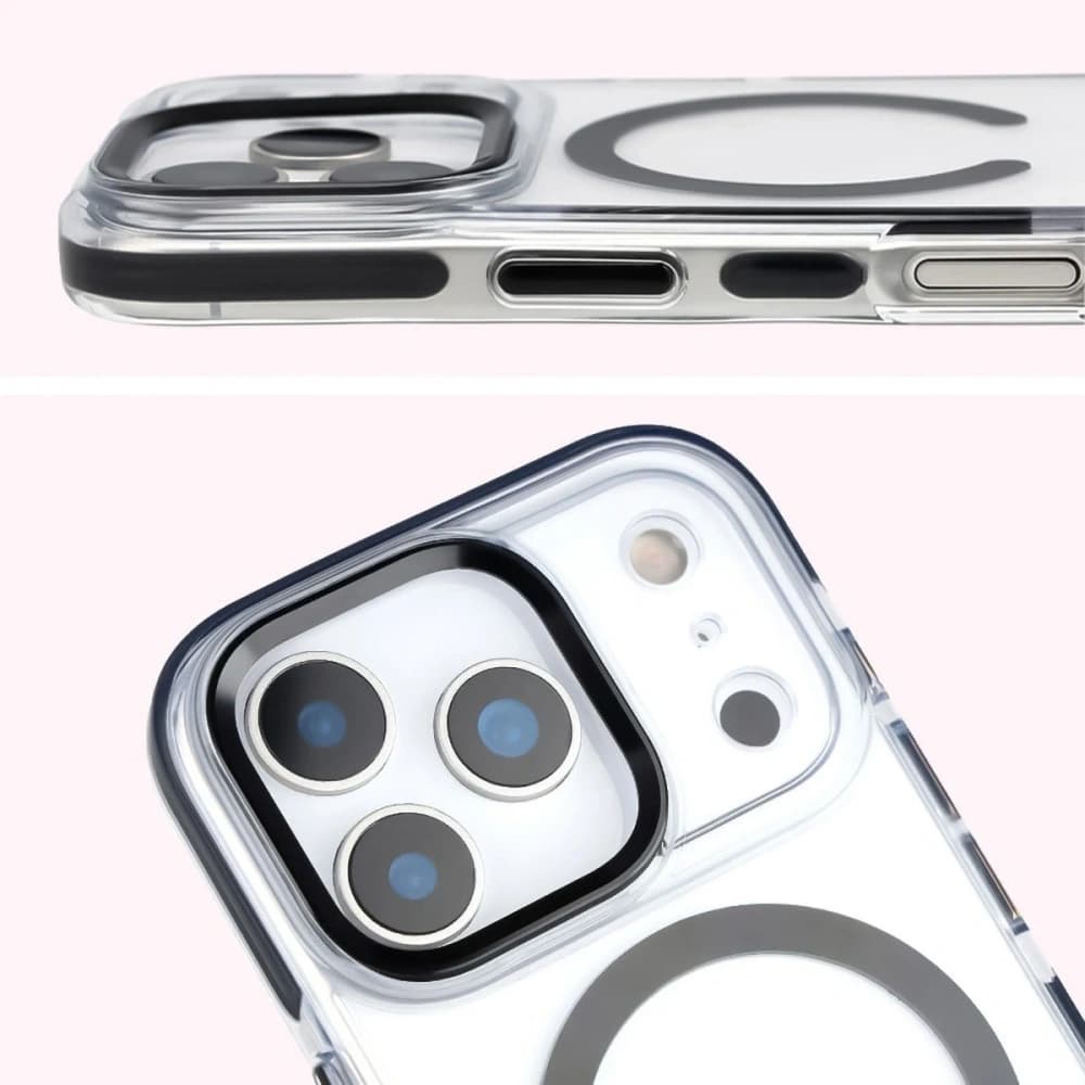 Bizon Case Marco Magnetický Apple iPhone 17 Pro čirý s černým rámem
 - 6