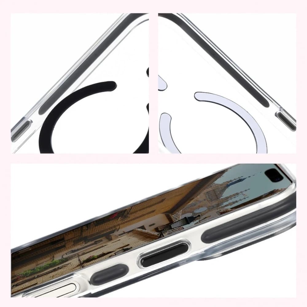 Bizon Case Marco Magnetický Apple iPhone 17 Pro čirý s černým rámem
 - 7