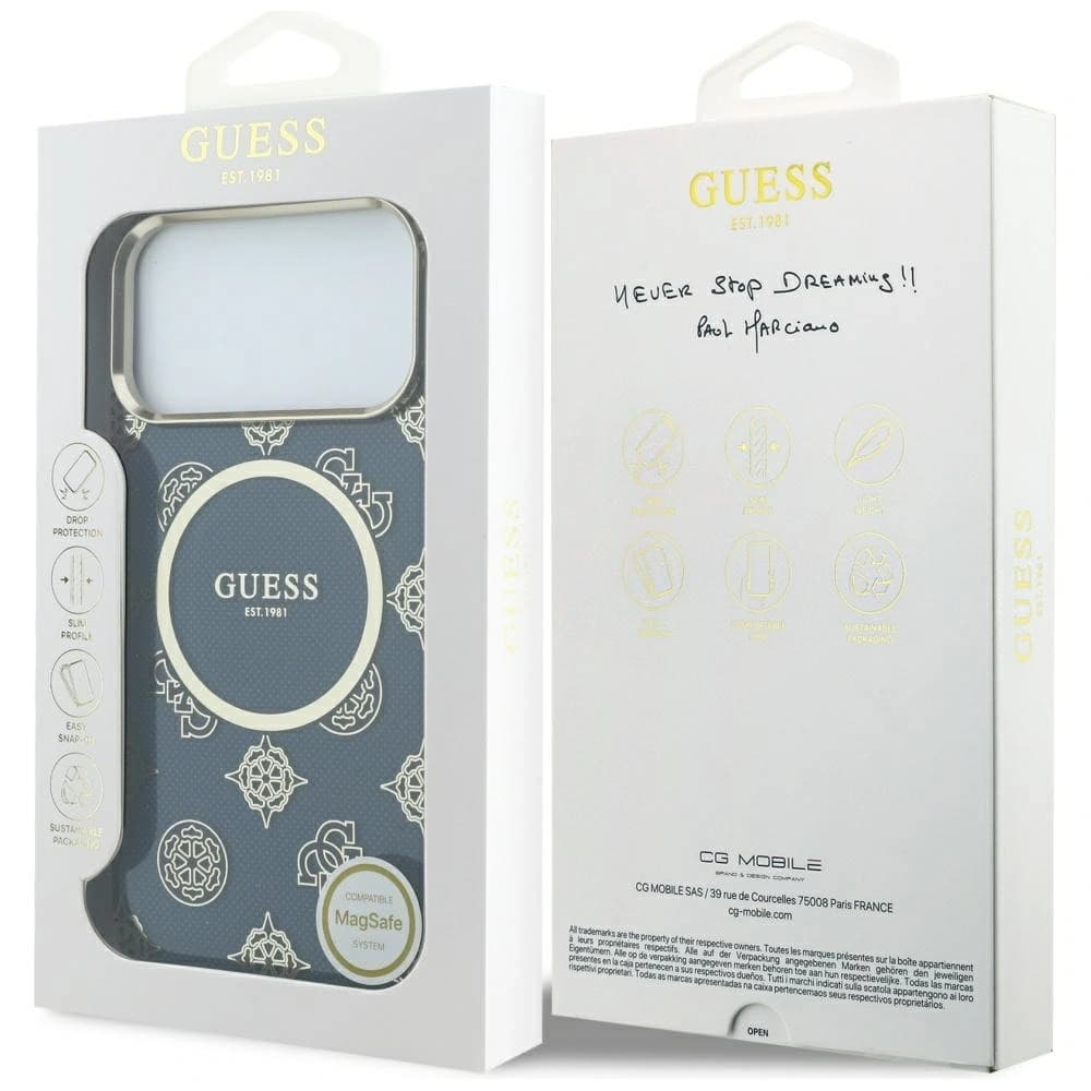 Guess IML Peony Dot MagSafe Apple iPhone 17 Pro Max albastru - 8