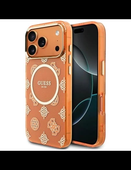 Guess IML Peony Dot MagSafe Apple iPhone 17 Pro Max orange

