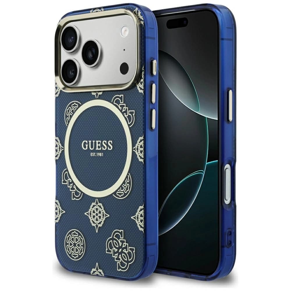 Guess IML Peony Dot MagSafe Apple iPhone 17 Pro albastru - 1