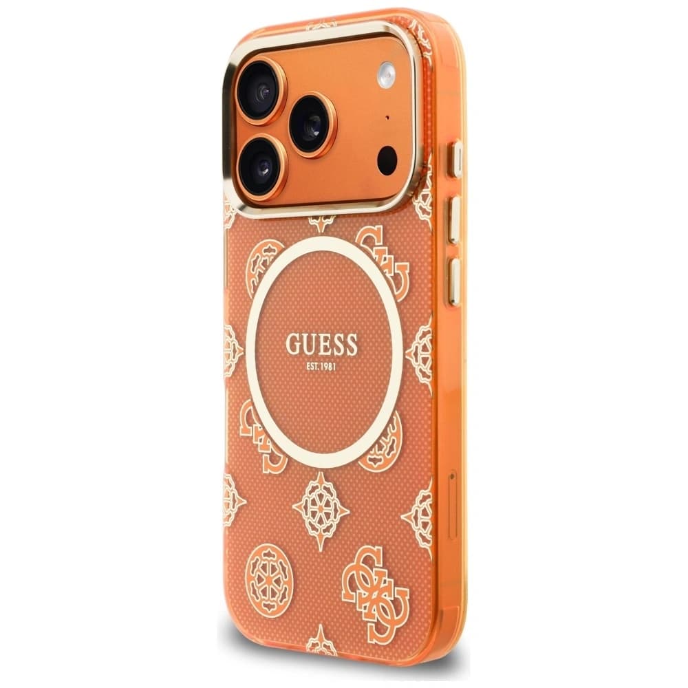 Guess IML Peony Dot MagSafe Apple iPhone 17 Pro portocaliu - 2